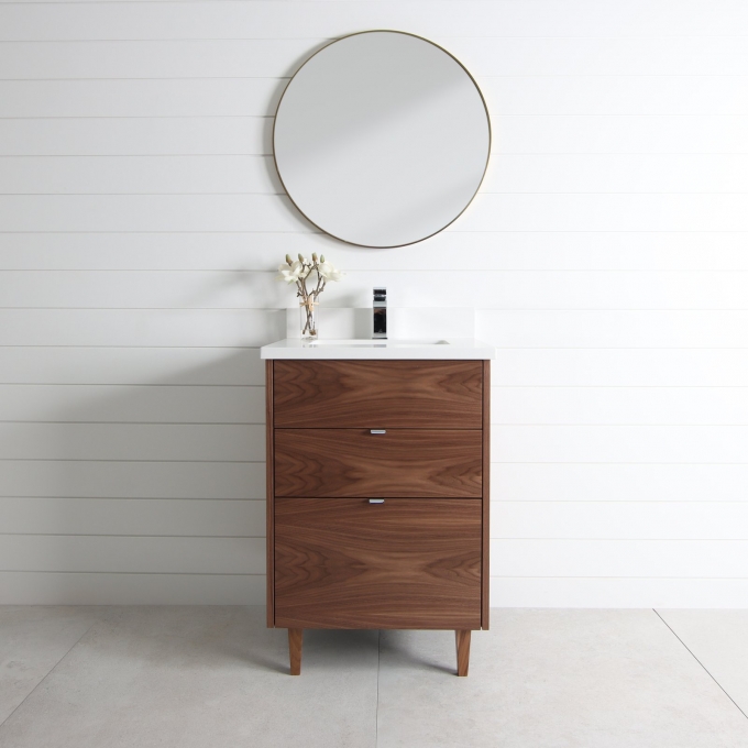 Austin 24", Teodor Modern American Black Walnut Vanity