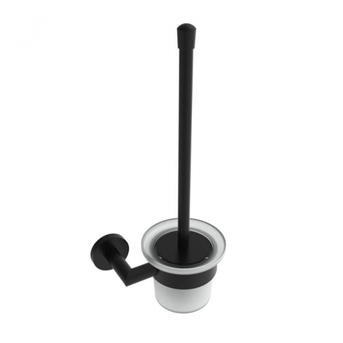 Summit Toilet Brush Wall Mounted, Matte Black, Volkano Series