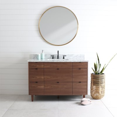 Asher 48", Teodor Modern American Black Walnut Vanity