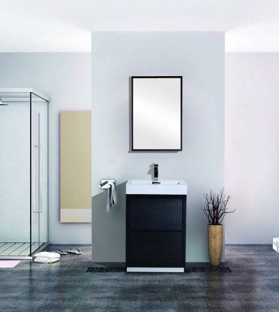 Bliss 24", Kubebath Modern Black Vanity