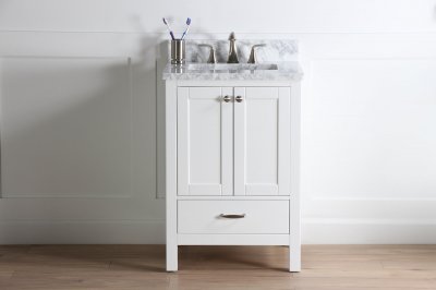 Abigail 24", Naos, Bright White Bathroom Vanity