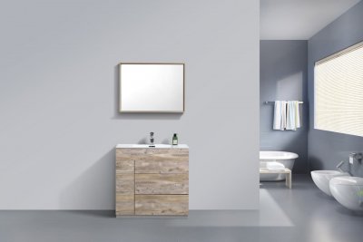 Milano 36" Maple Grey Modern Bathroom Vanity