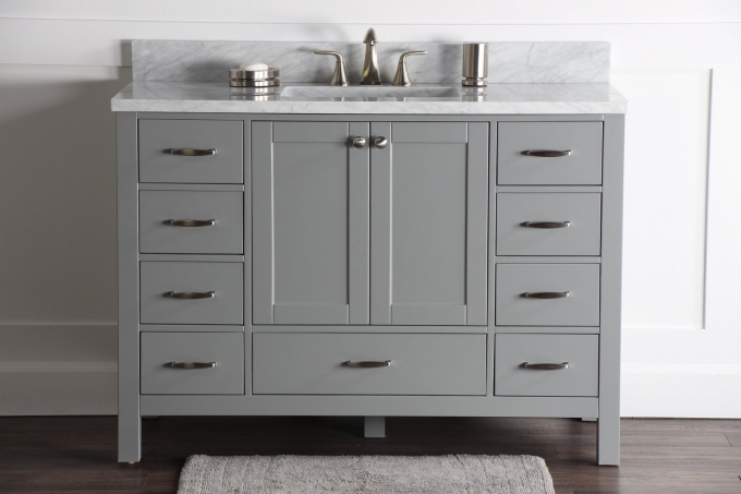 Abigail 48", Naos, Slate Grey Bathroom Vanity