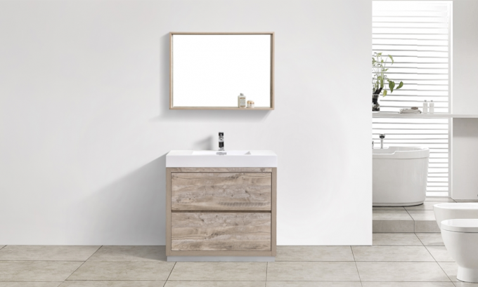 Bliss 36", Kubebath Modern Maple Grey Vanity