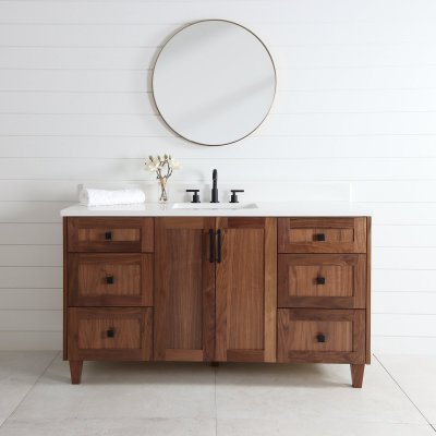 Bridgeport 60", Teodor American Black Walnut Vanity w/ Blumotion