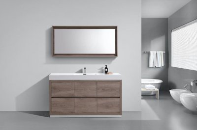 Bliss 60", Kubebath Modern Beachwood Vanity